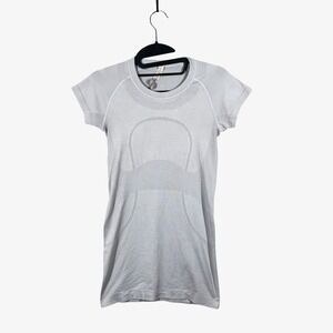 Lululemon Swiftly Tech Short Sleeve 2.0 Womens 4 Gray Athletic Stretch Waist